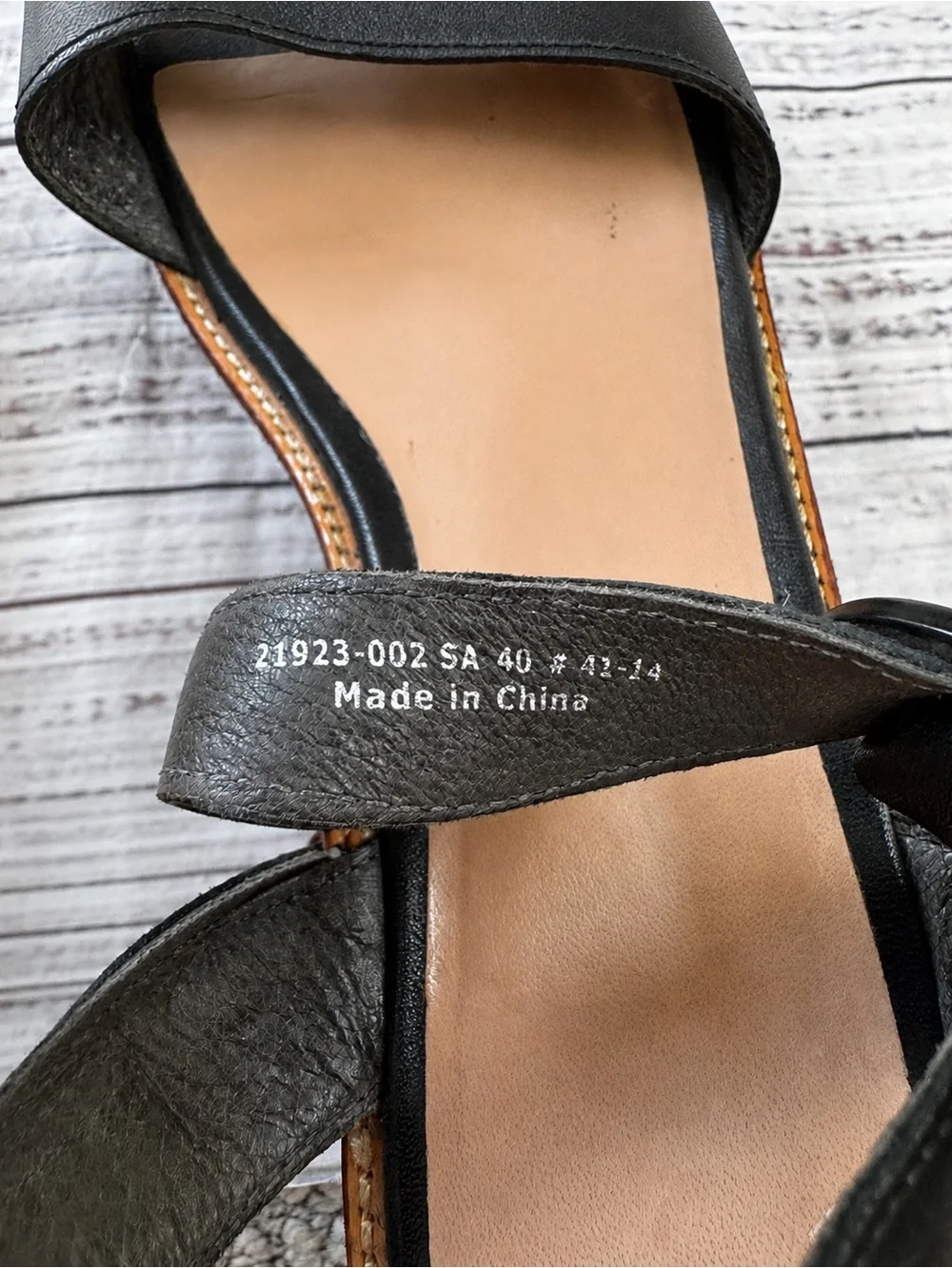 Camper Black Platform Wedge Sandal Ankle Strap  9 EU 40